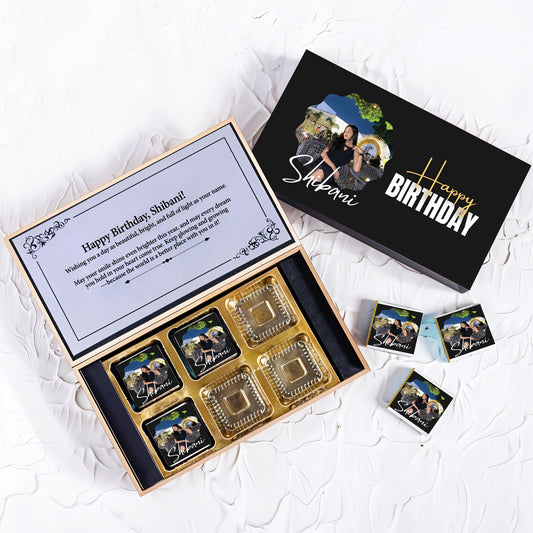 Birthday Gift Personalized Photo (with Wrapped Chocolates)