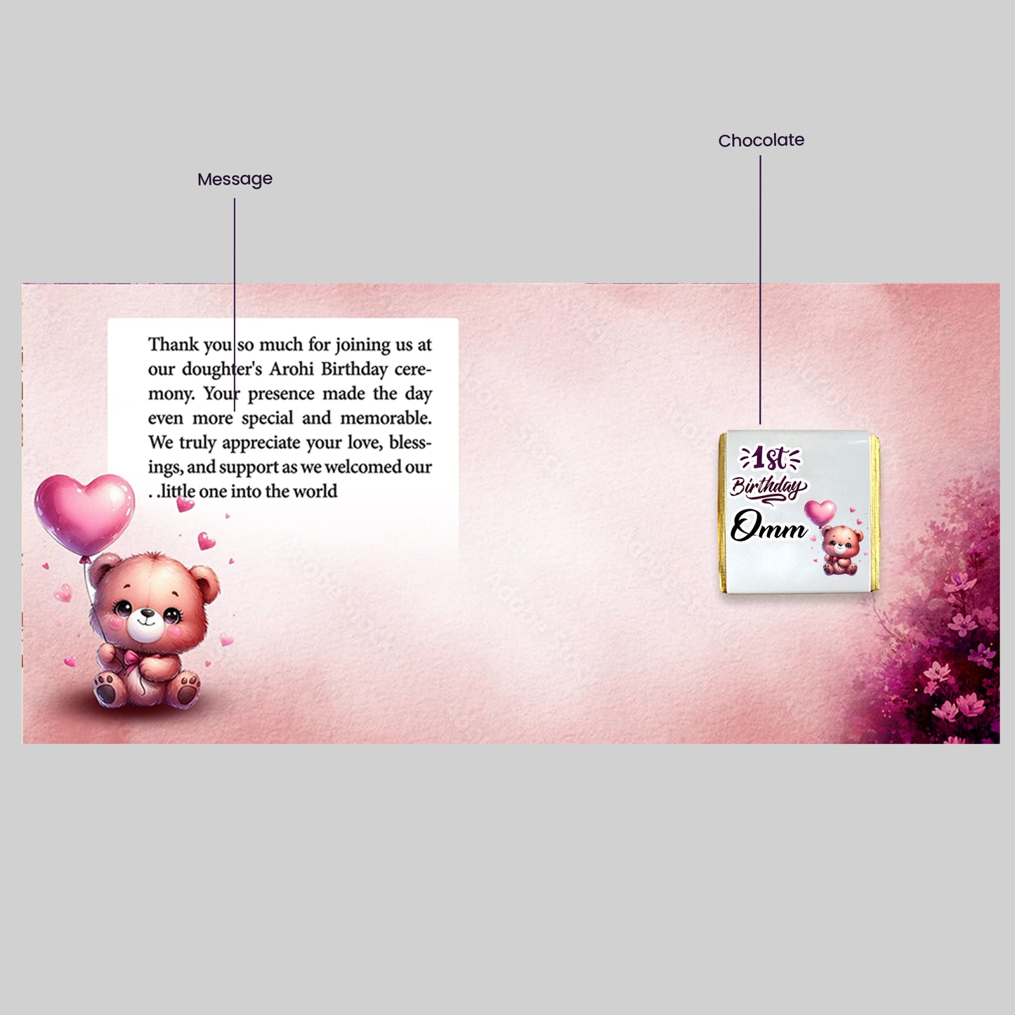 Personalized 1st Birthday Return Gift (Pack of 30)