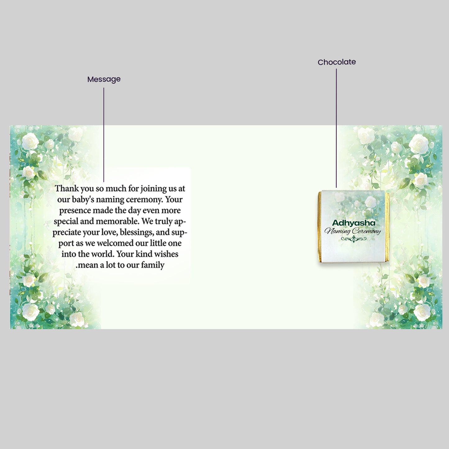 Personalized Naming Ceremony Return Gift (Pack of 30)