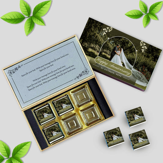 Anniversary Gift Photo on Chocolates (with Wrapped Chocolates)