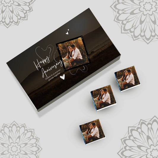 Unique Personalised Wedding Anniversary Gift (With Wrapped Chocolates)
