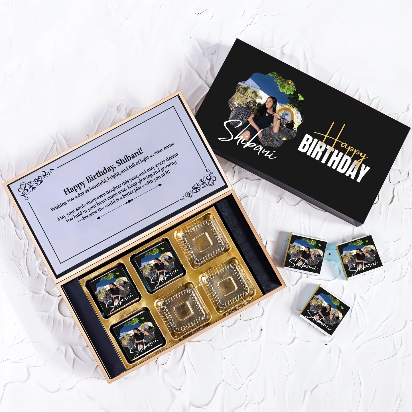 Birthday Gift Personalized Photo (with Wrapped Chocolates)
