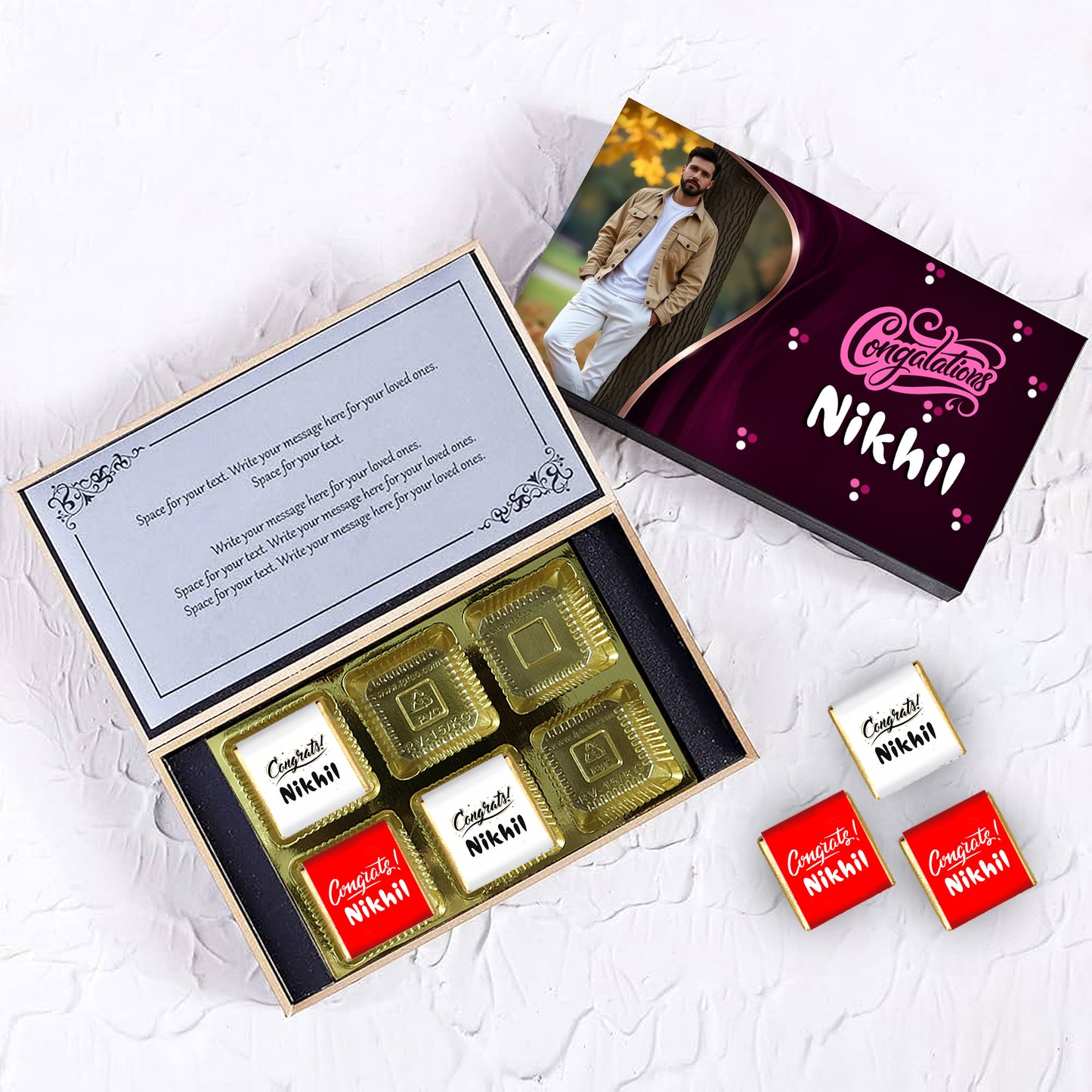 Beautiful Congratulations Gift Chocolate Box (with Wish Wrapped)