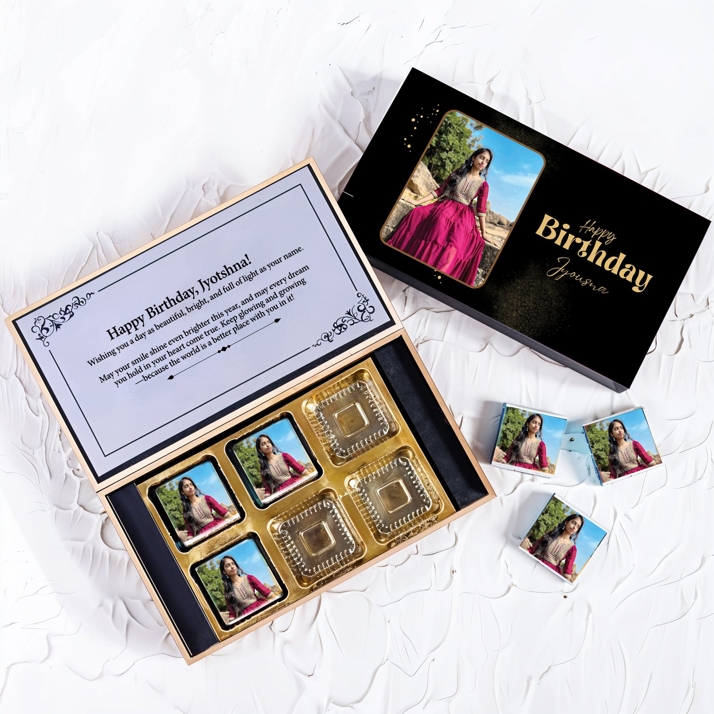 Personalized Birthday Gift (with Wrapped Chocolates)