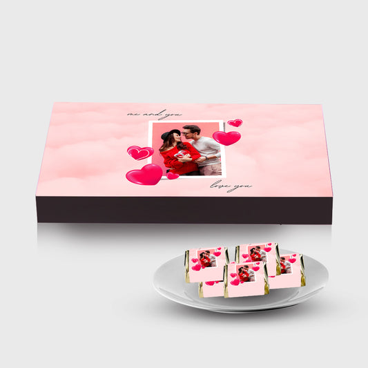 Romantic Gift Box with Chocolates Personalized Photo (with Wrapped Chocolates)