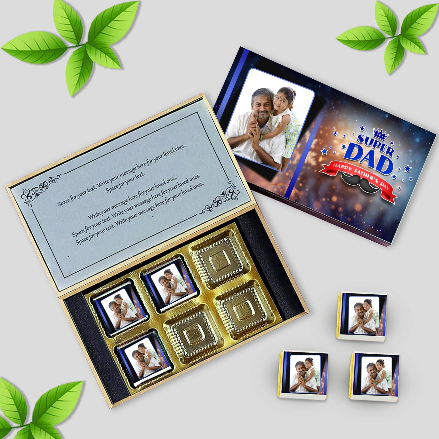 Father's Day Customized box (With Wrapped Chocolates)